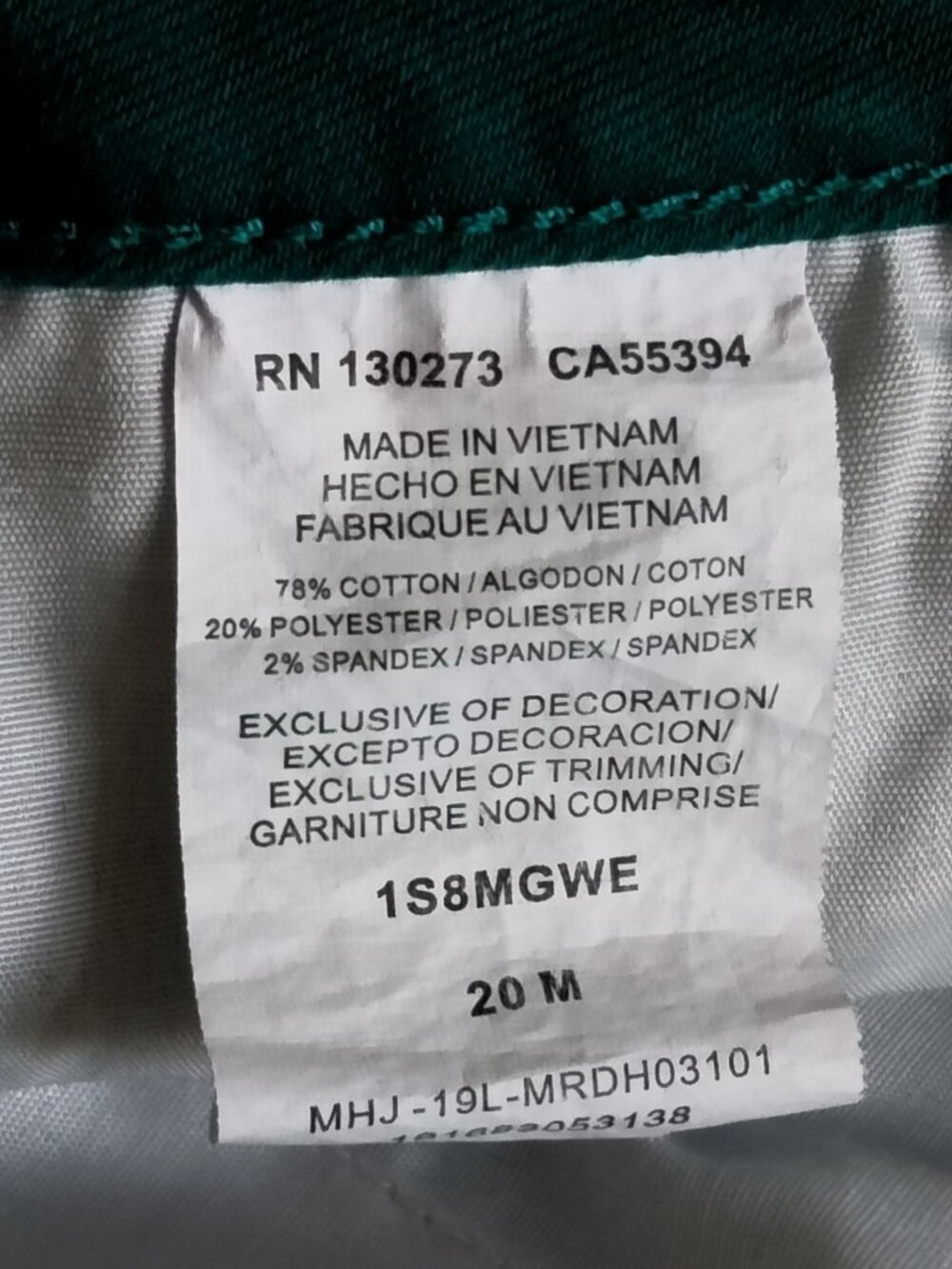Lee Plus Size 20 Capri Pants Midrise Vibrant Teal Stretch Cropped Comfortable - Picture 7 of 8